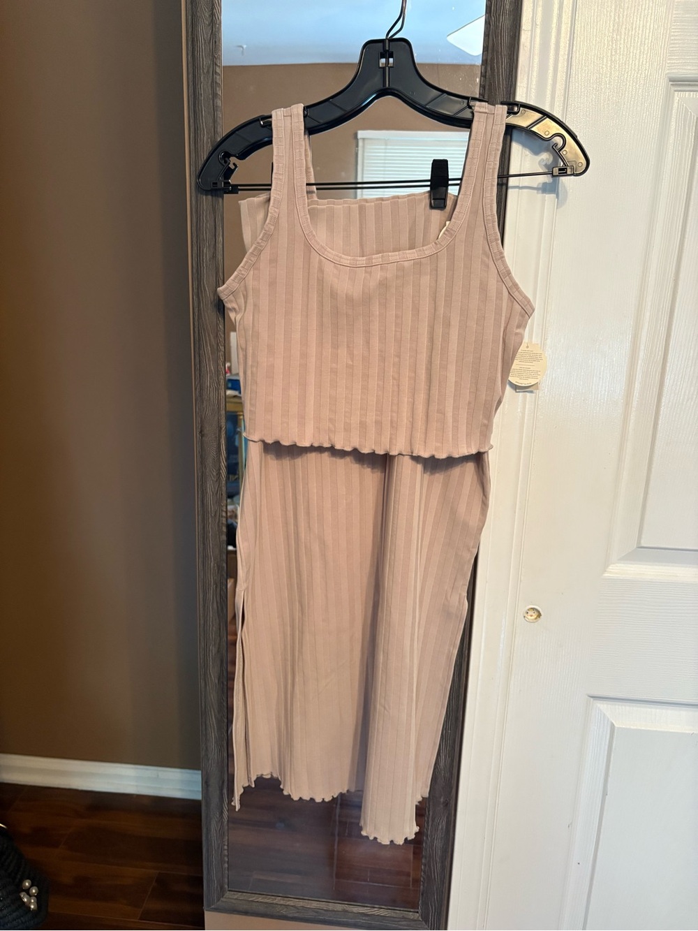 Aerie Ribbed Crop Tank & Midi Skirt Set